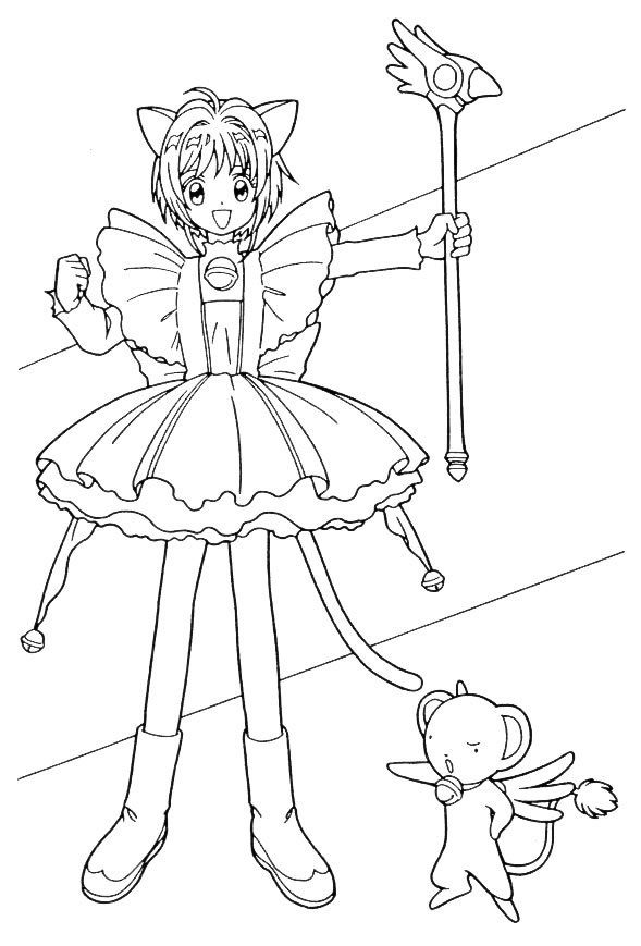 coloriage sakura et kerovero